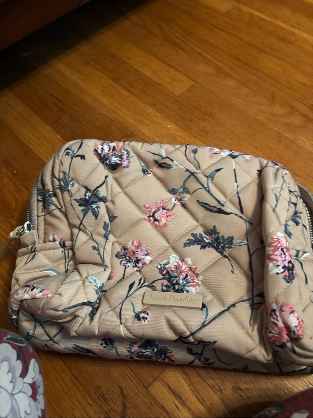 Vera Bradley large twill cosmetic bag